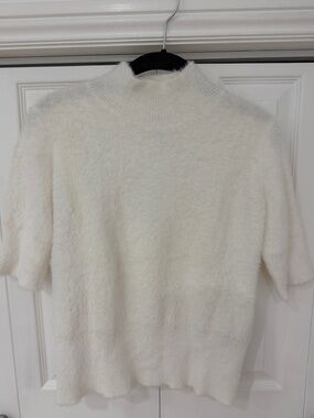 Bailey 44 Cream Plush Mock Neck Sweater